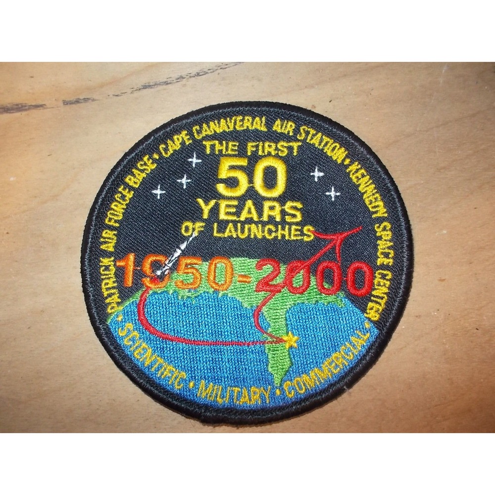 NASA Cape Canaveral Kennedy Space Center 50 Years of Launches 1950-2000 Patch